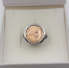Anello in argento 925 con replica moneta romana gioiello donna