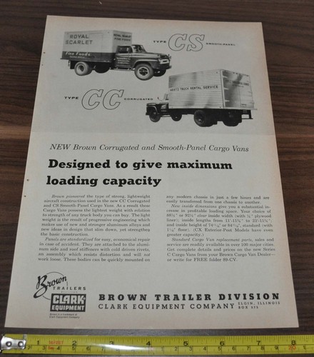 Brown trailer truck cargo - truck, ad