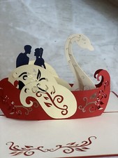 Pop card valentine swan - pop,