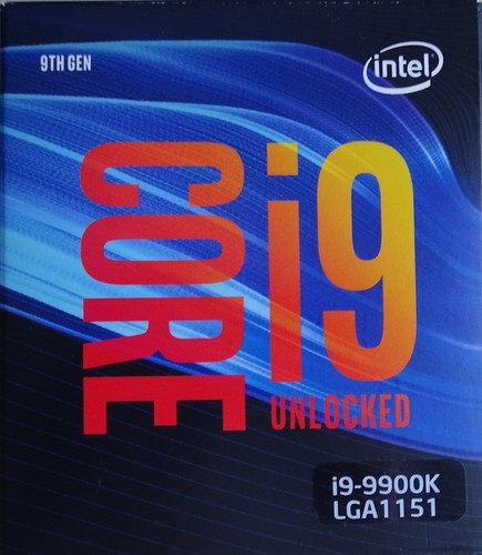 Intel core 9900k 6 - core, 3,6