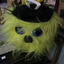 Vtg 1960s YELLOW FURRY MONSTER