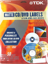 TDK Matte CD/DVD 50 Labels &