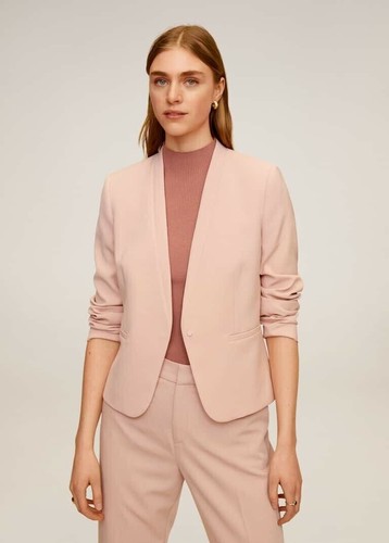 Blazer donna crepe con