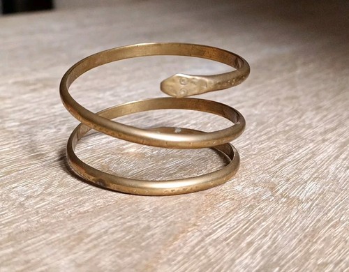 Bracelet manchette laiton - bracelet, en