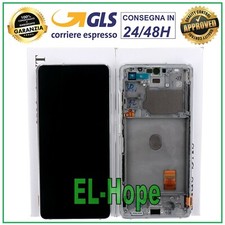 DISPLAY LCD FRAME ORIGINALE SAMSUNG GALAXY S20 FE 5G SM-G781B TOUCH VETRO BIANCO