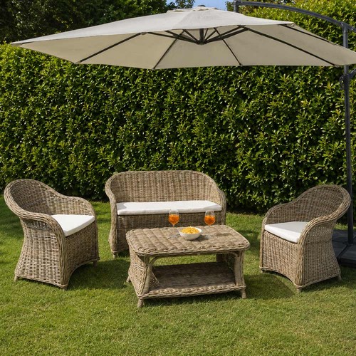 Salotto rattan grigio - salotto,