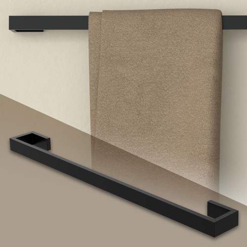 Porta asciugamani 62cm argento