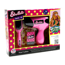Set Parrucchiere Asciugacapelli Phon batteria Spazzola Capelli Giocattolo moda 