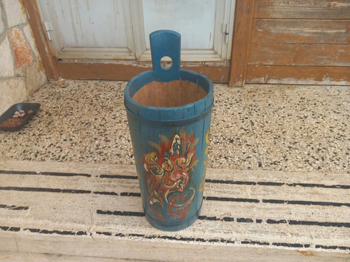 Portaombrelli tirolese dipinto - portaombrelli,