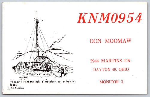 Cartolina epoca radio qsl - cartolina, cb