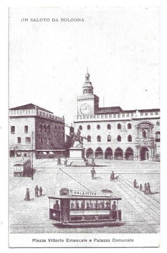 Cartolina bologna piazza - cartolina, ,piazza