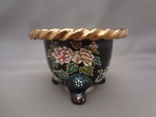 NUOVO VASO 'Kyouraku-yaki' giapponese Neofinetia falcata dipinto a mano (3,5) Peonia