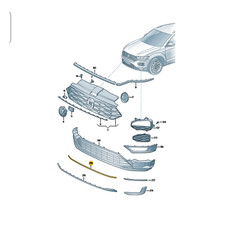 Modanatura centrale paraurto