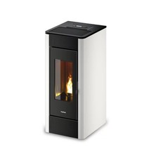 STUFA A PELLET CANALIZZATA ERMETICA FREEPOINT "INDACO" BIANCO 10,5 KW