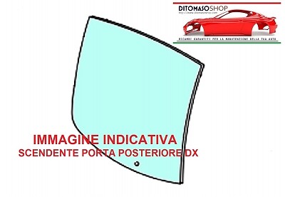 Vetro scendente verde - vetro, dx