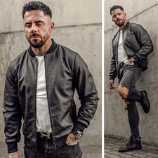 Giacca ecopelle bomber felpa