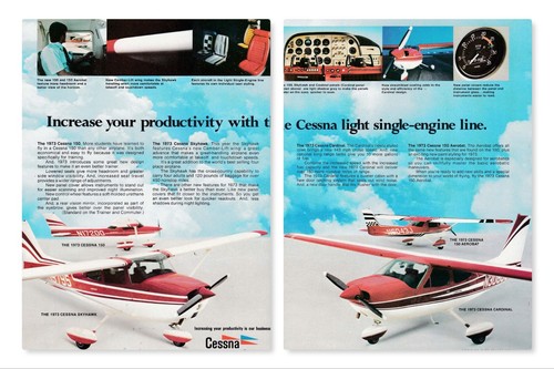 1973 pubblicità aereo cessna - aereo,