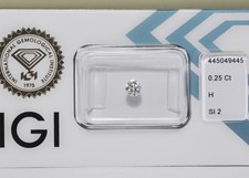 DIAMANTE NATURALE CT. 0,25 CERTIFICATO IGI  IN BLISTER