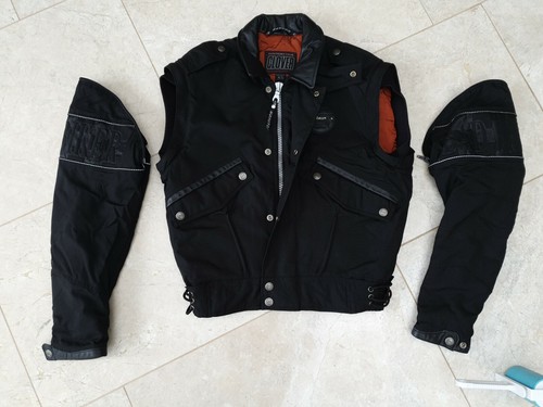 Giacca gilet moto tessuto - giacca/gilet,