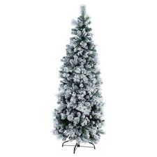 Bizzotto Christmas decor Albero Natale PRAGA SLIM Verde innevato (PVC - H210 D70