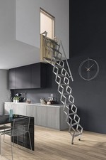 SCALA RETRATTILE A PARETE Cm 70X120 H300 A PANTOGRAFO SCARI WALL