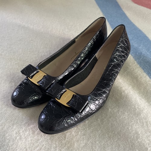 Ferragamo croc pelle goffrata - ferragamo,