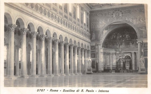 Rppc roma italia basilica - rppc,
