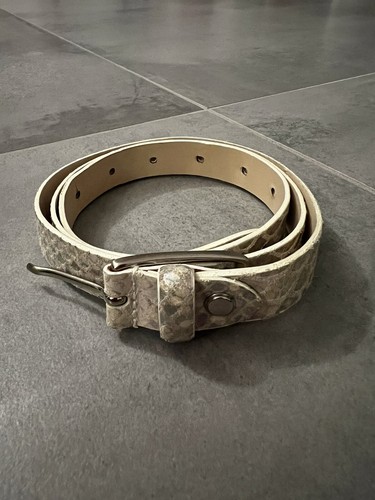 Cintura pelle bianco grigio - in,
