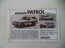 advertising Pubblicità 1983 NISSAN PATROL DIESEL 4X4