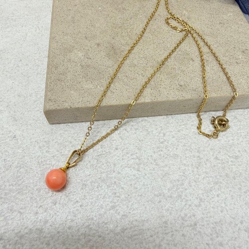 Collana corallo vintage rosa