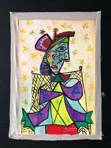 Figura cinese dipinta mano - dipinta, a
