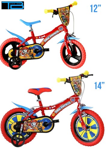 Bici paw patrol dino - 14",