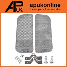 Coppia Griglie Senza Fori Lampada e Kit Fissaggio per Trattore Fordson Super & Dexta