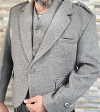 Uomo Grigio Lana Argyle Kilt