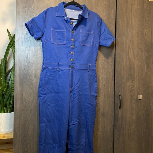 Tuta blu manica corta - , denim