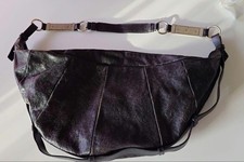 Borsa a tracolla Yves Saint Laurent Mombasa in pelle taglia grande nera