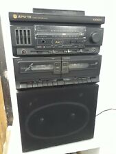 Karaoke Alpha-tek con radio doppia cassetta vintage