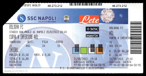 Biglietto stadio serie - biglietto, a