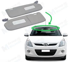 Hyundai i20 2009 - 2018 Aletta Pantina Parasole Coppia Destra Sinistra Grigia