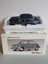 Autoart Millenium BMW 502 2.6 lusso auto d'epoca 1958 blu modello veicolo 1:18 IMBALLO ORIGINALE 