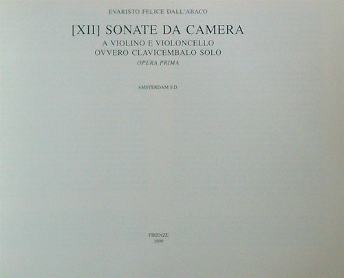 Sonate camera a - da,