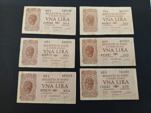 Lira lire 1944 - lire, regno