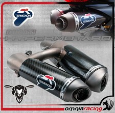 Termignoni D093 Scarico Omologato 80dB Carbonio Ducati Hypermotard 1100 07-13
