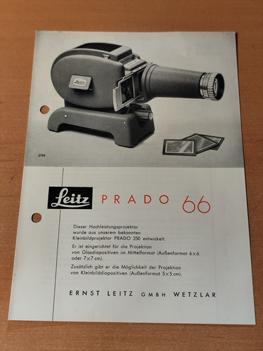 Brochure leitz prado - leitz, foto
