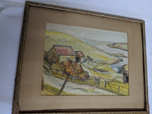 Quadro acquerello con cornice