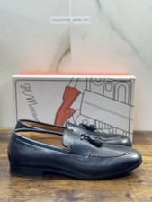 Il Mocassino Pelle Blu Nappine  Casual Scarpa Uomo Fatta A Mano 42