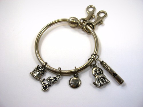 Portachiavi charm metallo con - metallo,