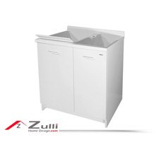 LAVATOIO MONTEGRAPPA EDILLA 80X60 DOPPIA VASCA BIANCO M/1 ASSE TERMOSPL. E FONDO