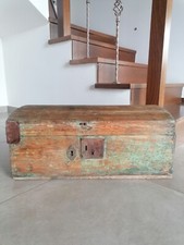 Cassapanca Baule Antico In Legno Per Arredamento Vintage O Modernariato