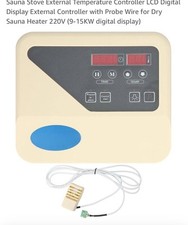 Regolatore temperatura esterno stufa sauna display digitale LCD controllo esterno